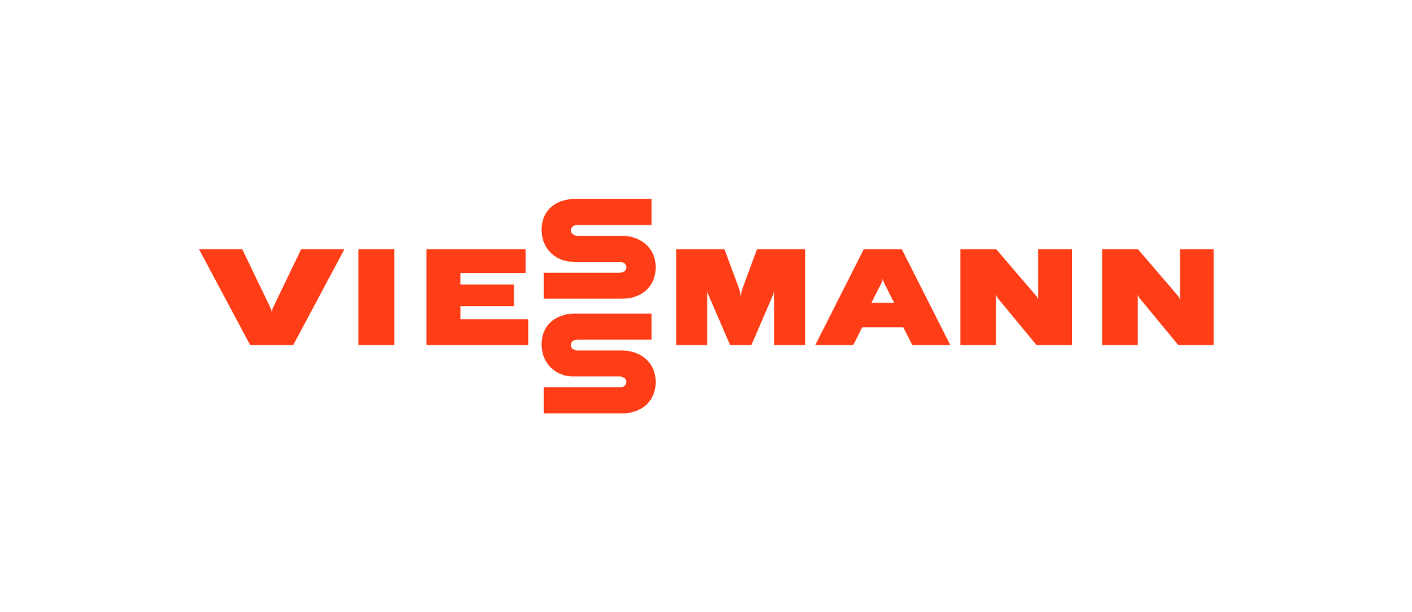 Viessmann logo with stylized red text and mirrored S letters forming a vertical column.